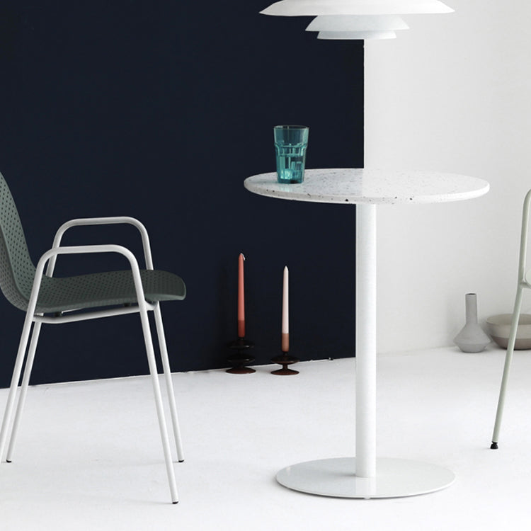 Round Dining Dinette Table Simplicity Style Pedestal Casual Furniture for Home Clearhalo ' dining_table' 'Dining Tables & Seating' 'Dining Tables' 'furn' 'furn_dining_table' 'Furniture' 'furniture_dining_table' 'Kitchen & Dining Furniture' 'kitchen&dining_furn' 'kitchen' 'kitchen_dining_table' 3959381