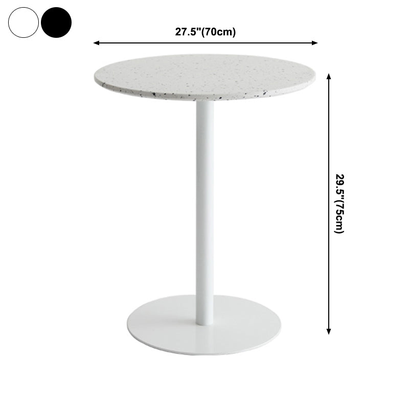 Round Dining Dinette Table Simplicity Style Pedestal Casual Furniture for Home Clearhalo ' dining_table' 'Dining Tables & Seating' 'Dining Tables' 'furn' 'furn_dining_table' 'Furniture' 'furniture_dining_table' 'Kitchen & Dining Furniture' 'kitchen&dining_furn' 'kitchen' 'kitchen_dining_table' 3959385