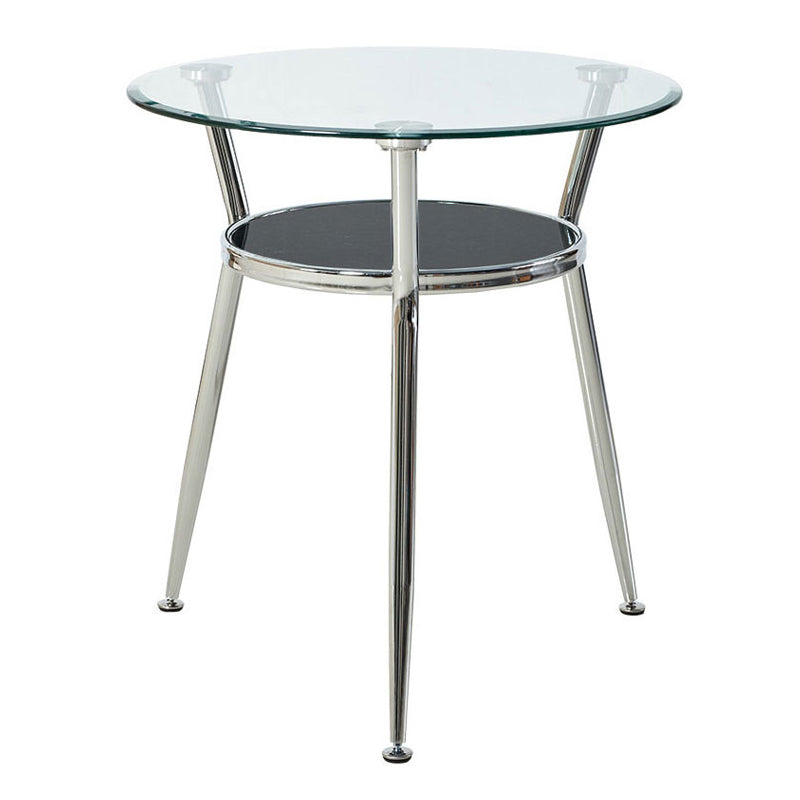 Modern Style Glass Dining Table Clear Round Table with 3 Legs for Home Use 27.6"L x 27.6"W x 29.5"H Without Chairs Clearhalo ' dining_table' 'Dining Tables & Seating' 'Dining Tables' 'furn' 'furn_dining_table' 'Furniture' 'furniture_dining_table' 'Kitchen & Dining Furniture' 'kitchen&dining_furn' 'kitchen' 'kitchen_dining_table' 3959406