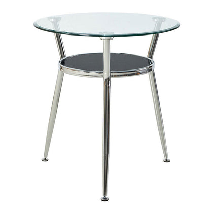 Modern Style Glass Dining Table Clear Round Table with 3 Legs for Home Use 27.6"L x 27.6"W x 29.5"H Without Chairs Clearhalo ' dining_table' 'Dining Tables & Seating' 'Dining Tables' 'furn' 'furn_dining_table' 'Furniture' 'furniture_dining_table' 'Kitchen & Dining Furniture' 'kitchen&dining_furn' 'kitchen' 'kitchen_dining_table' 3959406
