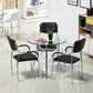 Modern Style Glass Dining Table Clear Round Table with 3 Legs for Home Use Clearhalo ' dining_table' 'Dining Tables & Seating' 'Dining Tables' 'furn' 'furn_dining_table' 'Furniture' 'furniture_dining_table' 'Kitchen & Dining Furniture' 'kitchen&dining_furn' 'kitchen' 'kitchen_dining_table' 3959409