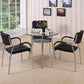 Modern Style Glass Dining Table Clear Round Table with 3 Legs for Home Use Clearhalo ' dining_table' 'Dining Tables & Seating' 'Dining Tables' 'furn' 'furn_dining_table' 'Furniture' 'furniture_dining_table' 'Kitchen & Dining Furniture' 'kitchen&dining_furn' 'kitchen' 'kitchen_dining_table' 3959410