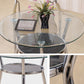 Modern Style Glass Dining Table Clear Round Table with 3 Legs for Home Use Clearhalo ' dining_table' 'Dining Tables & Seating' 'Dining Tables' 'furn' 'furn_dining_table' 'Furniture' 'furniture_dining_table' 'Kitchen & Dining Furniture' 'kitchen&dining_furn' 'kitchen' 'kitchen_dining_table' 3959412
