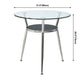 Modern Style Glass Dining Table Clear Round Table with 3 Legs for Home Use Clearhalo ' dining_table' 'Dining Tables & Seating' 'Dining Tables' 'furn' 'furn_dining_table' 'Furniture' 'furniture_dining_table' 'Kitchen & Dining Furniture' 'kitchen&dining_furn' 'kitchen' 'kitchen_dining_table' 3959415