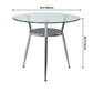 Modern Style Glass Dining Table Clear Round Table with 3 Legs for Home Use Clearhalo ' dining_table' 'Dining Tables & Seating' 'Dining Tables' 'furn' 'furn_dining_table' 'Furniture' 'furniture_dining_table' 'Kitchen & Dining Furniture' 'kitchen&dining_furn' 'kitchen' 'kitchen_dining_table' 3959416