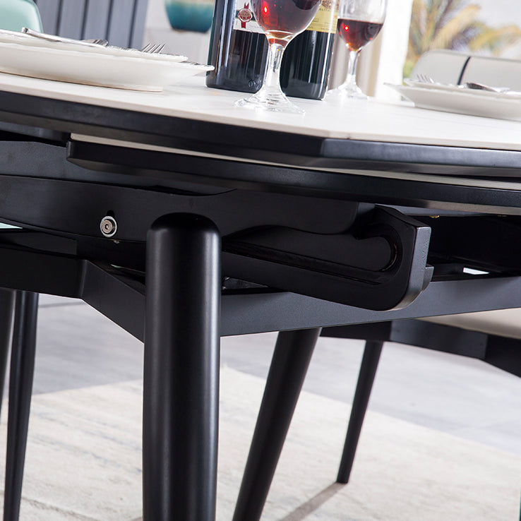 Contemporary Style Furniture 4-foot Round Dining Site Table with Drop Leaf Clearhalo ' dining_table' 'Dining Tables & Seating' 'Dining Tables' 'furn' 'furn_dining_table' 'Furniture' 'furniture_dining_table' 'Kitchen & Dining Furniture' 'kitchen&dining_furn' 'kitchen' 'kitchen_dining_table' 3959424