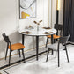 Contemporary Style 46'' Dining Table Stone Round Dining Room Collection for Indoor Clearhalo ' dining_table' 'Dining Tables & Seating' 'Dining Tables' 'furn' 'furn_dining_table' 'Furniture' 'furniture_dining_table' 'Kitchen & Dining Furniture' 'kitchen&dining_furn' 'kitchen' 'kitchen_dining_table' 3959431