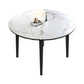 Contemporary Style 46'' Dining Table Stone Round Dining Room Collection for Indoor White Without Chairs Clearhalo ' dining_table' 'Dining Tables & Seating' 'Dining Tables' 'furn' 'furn_dining_table' 'Furniture' 'furniture_dining_table' 'Kitchen & Dining Furniture' 'kitchen&dining_furn' 'kitchen' 'kitchen_dining_table' 3959433