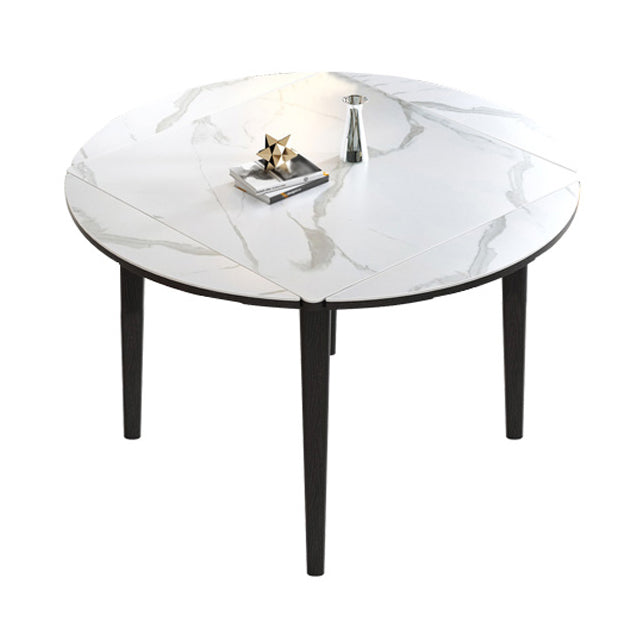 Contemporary Style 46'' Dining Table Stone Round Dining Room Collection for Indoor White Without Chairs Clearhalo ' dining_table' 'Dining Tables & Seating' 'Dining Tables' 'furn' 'furn_dining_table' 'Furniture' 'furniture_dining_table' 'Kitchen & Dining Furniture' 'kitchen&dining_furn' 'kitchen' 'kitchen_dining_table' 3959433