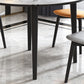 Contemporary Style 46'' Dining Table Stone Round Dining Room Collection for Indoor Clearhalo ' dining_table' 'Dining Tables & Seating' 'Dining Tables' 'furn' 'furn_dining_table' 'Furniture' 'furniture_dining_table' 'Kitchen & Dining Furniture' 'kitchen&dining_furn' 'kitchen' 'kitchen_dining_table' 3959434
