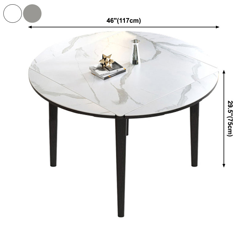 Contemporary Style 46'' Dining Table Stone Round Dining Room Collection for Indoor Clearhalo ' dining_table' 'Dining Tables & Seating' 'Dining Tables' 'furn' 'furn_dining_table' 'Furniture' 'furniture_dining_table' 'Kitchen & Dining Furniture' 'kitchen&dining_furn' 'kitchen' 'kitchen_dining_table' 3959440