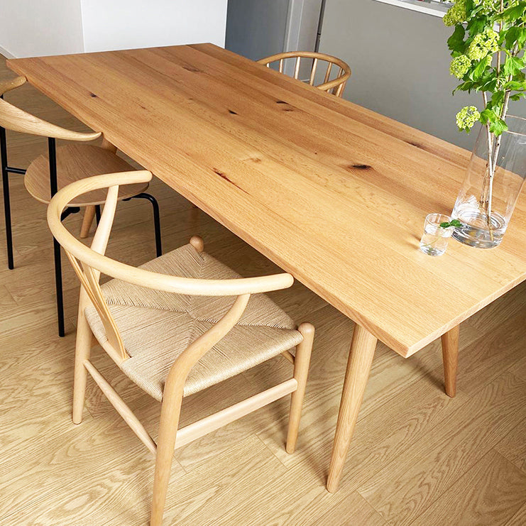 Contemporary Style Pine Dining Table 4 Legs Solid Wood Base Rectangle Table for Home Clearhalo ' dining_table' 'Dining Tables & Seating' 'Dining Tables' 'furn' 'furn_dining_table' 'Furniture' 'furniture_dining_table' 'Kitchen & Dining Furniture' 'kitchen&dining_furn' 'kitchen' 'kitchen_dining_table' 3959450