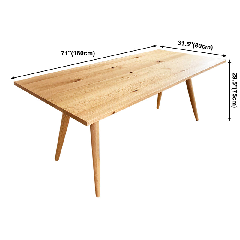 Contemporary Style Pine Dining Table 4 Legs Solid Wood Base Rectangle Table for Home Clearhalo ' dining_table' 'Dining Tables & Seating' 'Dining Tables' 'furn' 'furn_dining_table' 'Furniture' 'furniture_dining_table' 'Kitchen & Dining Furniture' 'kitchen&dining_furn' 'kitchen' 'kitchen_dining_table' 3959457
