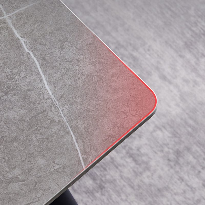 Industrial Standard Sintered Stone Top Dining Table Rectangle Dining Table for Kitchen Clearhalo ' dining_table' 'Dining Tables & Seating' 'Dining Tables' 'furn' 'furn_dining_table' 'Furniture' 'furniture_dining_table' 'Kitchen & Dining Furniture' 'kitchen&dining_furn' 'kitchen' 'kitchen_dining_table' 3959462