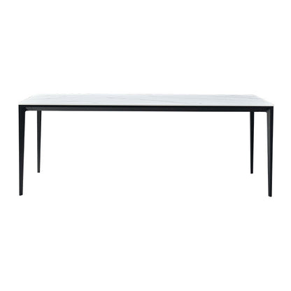 Simple Sintered Stone Top White Dining Table Rectangle Shape Dining Table for Kitchen 70.9"L x 35.4"W x 29.5"H Clearhalo ' dining_table' 'Dining Tables & Seating' 'Dining Tables' 'Furniture' 'furniture_dining_table' 'Kitchen & Dining Furniture' 'kitchen&dining_furn' 'kitchen' 'kitchen_dining_table' 3959476
