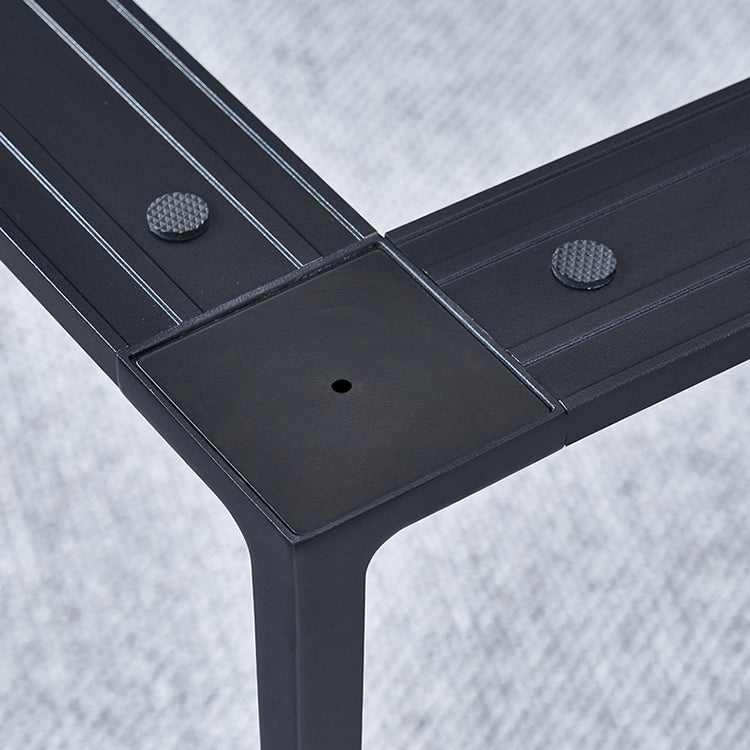 Simple Sintered Stone Top White Dining Table Rectangle Shape Dining Table for Kitchen Clearhalo ' dining_table' 'Dining Tables & Seating' 'Dining Tables' 'Furniture' 'furniture_dining_table' 'Kitchen & Dining Furniture' 'kitchen&dining_furn' 'kitchen' 'kitchen_dining_table' 3959479