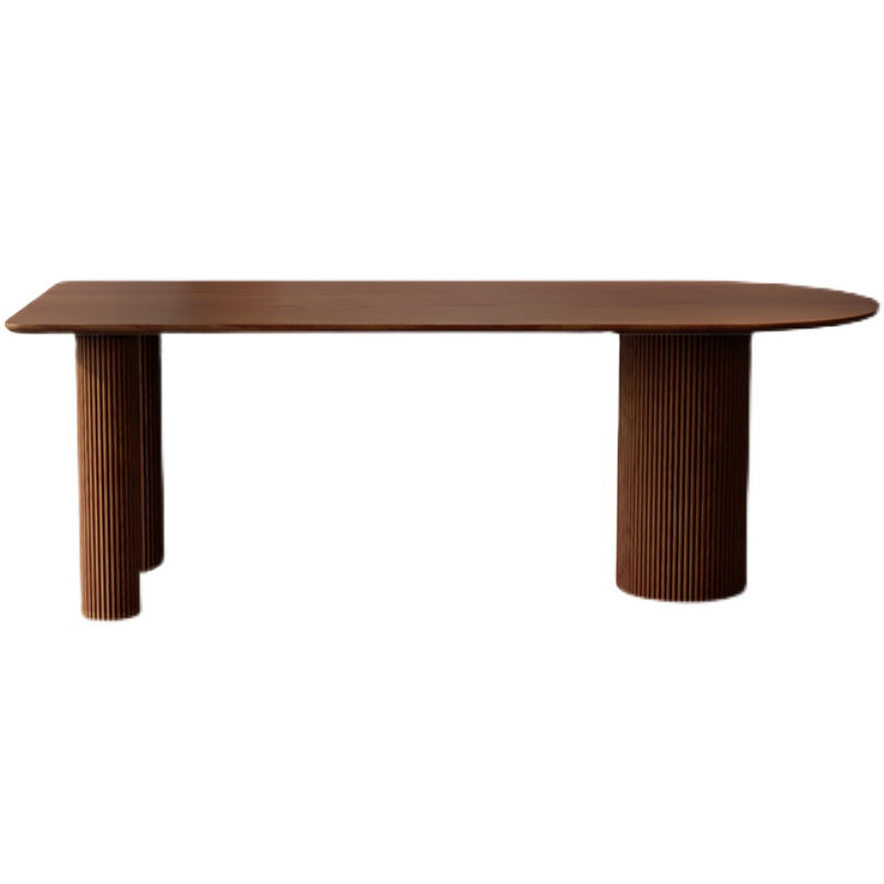 Free Form Three-Color Dining Table Simplicity 3 Legs Table for Dining Room Walnut Without Chairs Clearhalo ' dining_table' 'Dining Tables & Seating' 'Dining Tables' 'furn' 'furn_dining_table' 'Furniture' 'furniture_dining_table' 'Kitchen & Dining Furniture' 'kitchen&dining_furn' 'kitchen' 'kitchen_dining_table' 3959514