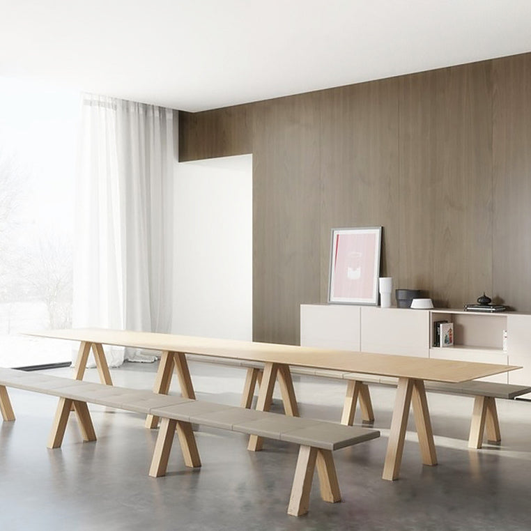 Rectangle Shape 4 Legs Minimalist Dining Table Wood Color Fixed Table of Solid Wood Clearhalo ' dining_table' 'Dining Tables & Seating' 'Dining Tables' 'furn' 'furn_dining_table' 'Furniture' 'furniture_dining_table' 'Kitchen & Dining Furniture' 'kitchen&dining_furn' 'kitchen' 'kitchen_dining_table' 3959521