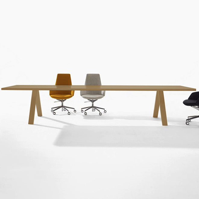 Rectangle Shape 4 Legs Minimalist Dining Table Wood Color Fixed Table of Solid Wood Clearhalo ' dining_table' 'Dining Tables & Seating' 'Dining Tables' 'furn' 'furn_dining_table' 'Furniture' 'furniture_dining_table' 'Kitchen & Dining Furniture' 'kitchen&dining_furn' 'kitchen' 'kitchen_dining_table' 3959523