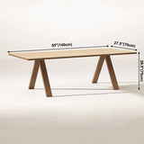 Rectangle Shape 4 Legs Minimalist Dining Table Wood Color Fixed Table of Solid Wood Clearhalo ' dining_table' 'Dining Tables & Seating' 'Dining Tables' 'furn' 'furn_dining_table' 'Furniture' 'furniture_dining_table' 'Kitchen & Dining Furniture' 'kitchen&dining_furn' 'kitchen' 'kitchen_dining_table' 3959528
