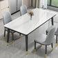 Industrial Standard Rectangle Shape Dining Table Sintered Stone Top Dining Table for Kitchen White Gold Without Chairs Clearhalo ' dining_table' 'Dining Tables & Seating' 'Dining Tables' 'furn' 'furn_dining_table' 'Furniture' 'furniture_dining_table' 'Kitchen & Dining Furniture' 'kitchen&dining_furn' 'kitchen' 'kitchen_dining_table' 3959537