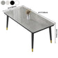 Industrial Standard Rectangle Shape Dining Table Sintered Stone Top Dining Table for Kitchen Clearhalo ' dining_table' 'Dining Tables & Seating' 'Dining Tables' 'furn' 'furn_dining_table' 'Furniture' 'furniture_dining_table' 'Kitchen & Dining Furniture' 'kitchen&dining_furn' 'kitchen' 'kitchen_dining_table' 3959545