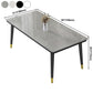 Industrial Standard Rectangle Shape Dining Table Sintered Stone Top Dining Table for Kitchen Clearhalo ' dining_table' 'Dining Tables & Seating' 'Dining Tables' 'furn' 'furn_dining_table' 'Furniture' 'furniture_dining_table' 'Kitchen & Dining Furniture' 'kitchen&dining_furn' 'kitchen' 'kitchen_dining_table' 3959548