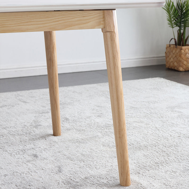 Rectangle Extendable Stone Dining Site Table Traditional Luxury Dinette Table for Home Clearhalo ' dining_table' 'Dining Tables & Seating' 'Dining Tables' 'furn' 'furn_dining_table' 'Furniture' 'furniture_dining_table' 'Kitchen & Dining Furniture' 'kitchen&dining_furn' 'kitchen' 'kitchen_dining_table' 3959597