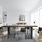 Metal Industrial Rectangular Dining Table Wood Top Dining Table for Kitchen Clearhalo ' dining_table' 'Dining Tables & Seating' 'Dining Tables' 'furn' 'furn_dining_table' 'Furniture' 'furniture_dining_table' 'Kitchen & Dining Furniture' 'kitchen&dining_furn' 'kitchen' 'kitchen_dining_table' 3959609