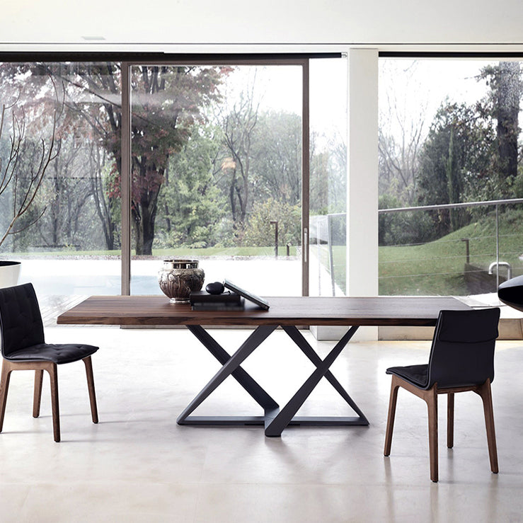 Metal Industrial Rectangle Dining Table Solid Wood Table for Dining Room and Kitchen Clearhalo ' dining_table' 'Dining Tables & Seating' 'Dining Tables' 'furn' 'furn_dining_table' 'Furniture' 'furniture_dining_table' 'Kitchen & Dining Furniture' 'kitchen&dining_furn' 'kitchen' 'kitchen_dining_table' 3959624