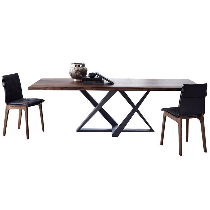 Metal Industrial Rectangle Dining Table Solid Wood Table for Dining Room and Kitchen Clearhalo ' dining_table' 'Dining Tables & Seating' 'Dining Tables' 'furn' 'furn_dining_table' 'Furniture' 'furniture_dining_table' 'Kitchen & Dining Furniture' 'kitchen&dining_furn' 'kitchen' 'kitchen_dining_table' 3959626