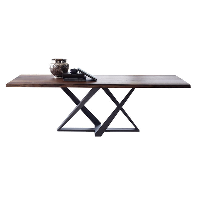 Metal Industrial Rectangle Dining Table Solid Wood Table for Dining Room and Kitchen Without Chairs Clearhalo ' dining_table' 'Dining Tables & Seating' 'Dining Tables' 'furn' 'furn_dining_table' 'Furniture' 'furniture_dining_table' 'Kitchen & Dining Furniture' 'kitchen&dining_furn' 'kitchen' 'kitchen_dining_table' 3959627
