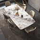 Metal Traditional Luxury Rectangle Table Sintered Stone Table for Dining Room and Kitchen Clearhalo ' dining_table' 'Dining Tables & Seating' 'Dining Tables' 'furn' 'furn_dining_table' 'Furniture' 'furniture_dining_table' 'Kitchen & Dining Furniture' 'kitchen&dining_furn' 'kitchen' 'kitchen_dining_table' 3959647