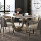 Metal Traditional Luxury Rectangle Table Sintered Stone Table for Dining Room and Kitchen Clearhalo ' dining_table' 'Dining Tables & Seating' 'Dining Tables' 'furn' 'furn_dining_table' 'Furniture' 'furniture_dining_table' 'Kitchen & Dining Furniture' 'kitchen&dining_furn' 'kitchen' 'kitchen_dining_table' 3959648