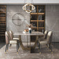 Metal Traditional Luxury Rectangle Table Sintered Stone Table for Dining Room and Kitchen Clearhalo ' dining_table' 'Dining Tables & Seating' 'Dining Tables' 'furn' 'furn_dining_table' 'Furniture' 'furniture_dining_table' 'Kitchen & Dining Furniture' 'kitchen&dining_furn' 'kitchen' 'kitchen_dining_table' 3959655