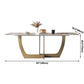 Metal Traditional Luxury Rectangle Table Sintered Stone Table for Dining Room and Kitchen Clearhalo ' dining_table' 'Dining Tables & Seating' 'Dining Tables' 'furn' 'furn_dining_table' 'Furniture' 'furniture_dining_table' 'Kitchen & Dining Furniture' 'kitchen&dining_furn' 'kitchen' 'kitchen_dining_table' 3959660