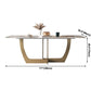 Metal Traditional Luxury Rectangle Table Sintered Stone Table for Dining Room and Kitchen Clearhalo ' dining_table' 'Dining Tables & Seating' 'Dining Tables' 'furn' 'furn_dining_table' 'Furniture' 'furniture_dining_table' 'Kitchen & Dining Furniture' 'kitchen&dining_furn' 'kitchen' 'kitchen_dining_table' 3959661