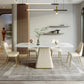 Metal Traditional Luxury Rectangular Dining Table Sintered Stone Table with Pedestal Base Clearhalo ' dining_table' 'Dining Tables & Seating' 'Dining Tables' 'furn' 'furn_dining_table' 'Furniture' 'furniture_dining_table' 'Kitchen & Dining Furniture' 'kitchen&dining_furn' 'kitchen' 'kitchen_dining_table' 3959663
