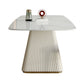 Metal Traditional Luxury Rectangular Dining Table Sintered Stone Table with Pedestal Base Clearhalo ' dining_table' 'Dining Tables & Seating' 'Dining Tables' 'furn' 'furn_dining_table' 'Furniture' 'furniture_dining_table' 'Kitchen & Dining Furniture' 'kitchen&dining_furn' 'kitchen' 'kitchen_dining_table' 3959670