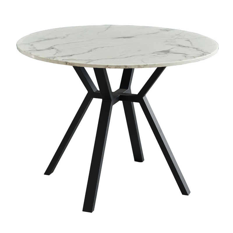 Round Marble White Dining Table Simplicity 4 Legs Table for Dining Room Without Chairs Clearhalo ' dining_table' 'Dining Tables & Seating' 'Dining Tables' 'furn' 'furn_dining_table' 'Furniture' 'furniture_dining_table' 'Kitchen & Dining Furniture' 'kitchen&dining_furn' 'kitchen' 'kitchen_dining_table' 3959692