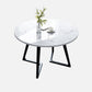 Sintered Stone White Tone Dining Table Industrial Double Pedestal Table for Dining Room Round Without Chairs Clearhalo ' dining_table' 'Dining Tables & Seating' 'Dining Tables' 'furn' 'furn_dining_table' 'Furniture' 'furniture_dining_table' 'Kitchen & Dining Furniture' 'kitchen&dining_furn' 'kitchen' 'kitchen_dining_table' 3959706