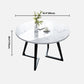 Sintered Stone White Tone Dining Table Industrial Double Pedestal Table for Dining Room Clearhalo ' dining_table' 'Dining Tables & Seating' 'Dining Tables' 'furn' 'furn_dining_table' 'Furniture' 'furniture_dining_table' 'Kitchen & Dining Furniture' 'kitchen&dining_furn' 'kitchen' 'kitchen_dining_table' 3959711