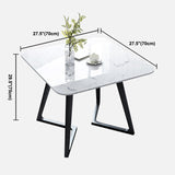 Sintered Stone White Tone Dining Table Industrial Double Pedestal Table for Dining Room Clearhalo ' dining_table' 'Dining Tables & Seating' 'Dining Tables' 'furn' 'furn_dining_table' 'Furniture' 'furniture_dining_table' 'Kitchen & Dining Furniture' 'kitchen&dining_furn' 'kitchen' 'kitchen_dining_table' 3959713