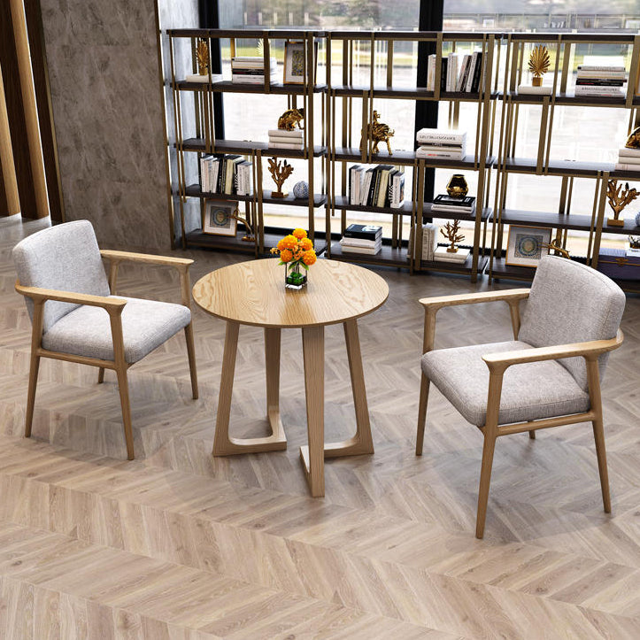 Solid Wood Brown Tone Dining Table Modern Double Pedestal Table for Dining Room Clearhalo ' dining_table' 'Dining Tables & Seating' 'Dining Tables' 'furn' 'furn_dining_table' 'Furniture' 'furniture_dining_table' 'Kitchen & Dining Furniture' 'kitchen&dining_furn' 'kitchen' 'kitchen_dining_table' 3959726