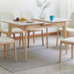 Rectangle Extendable Stone Dining Site Table Traditional Luxury Dinette Table with 4-foot Clearhalo ' dining_table' 'Dining Tables & Seating' 'Dining Tables' 'furn' 'furn_dining_table' 'Furniture' 'furniture_dining_table' 'Kitchen & Dining Furniture' 'kitchen&dining_furn' 'kitchen' 'kitchen_dining_table' 3959734