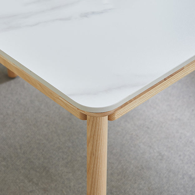 Rectangle Extendable Stone Dining Site Table Traditional Luxury Dinette Table with 4-foot Clearhalo ' dining_table' 'Dining Tables & Seating' 'Dining Tables' 'furn' 'furn_dining_table' 'Furniture' 'furniture_dining_table' 'Kitchen & Dining Furniture' 'kitchen&dining_furn' 'kitchen' 'kitchen_dining_table' 3959740
