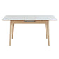 Rectangle Extendable Stone Dining Site Table Traditional Luxury Dinette Table with 4-foot Clearhalo ' dining_table' 'Dining Tables & Seating' 'Dining Tables' 'furn' 'furn_dining_table' 'Furniture' 'furniture_dining_table' 'Kitchen & Dining Furniture' 'kitchen&dining_furn' 'kitchen' 'kitchen_dining_table' 3959742