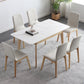 Rectangle Extendable Stone Dining Site Table Traditional Luxury Dinette Table with 4-foot Clearhalo ' dining_table' 'Dining Tables & Seating' 'Dining Tables' 'furn' 'furn_dining_table' 'Furniture' 'furniture_dining_table' 'Kitchen & Dining Furniture' 'kitchen&dining_furn' 'kitchen' 'kitchen_dining_table' 3959745