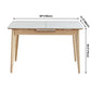 Rectangle Extendable Stone Dining Site Table Traditional Luxury Dinette Table with 4-foot Clearhalo ' dining_table' 'Dining Tables & Seating' 'Dining Tables' 'furn' 'furn_dining_table' 'Furniture' 'furniture_dining_table' 'Kitchen & Dining Furniture' 'kitchen&dining_furn' 'kitchen' 'kitchen_dining_table' 3959751