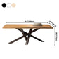Pine Solid Wood Dining Table Single Pedestal Metallic Base Rectangle Table for Home Clearhalo ' dining_table' 'Dining Tables & Seating' 'Dining Tables' 'furn' 'furn_dining_table' 'Furniture' 'furniture_dining_table' 'Kitchen & Dining Furniture' 'kitchen&dining_furn' 'kitchen' 'kitchen_dining_table' 3959761